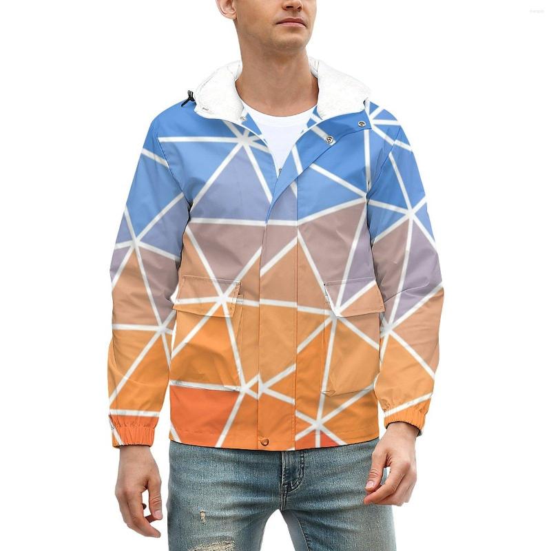 

Men' Jackets Geo Print Warm Casual Man Sunrise Coats Winter Kawaii Jacket Waterproof Graphic Outerwear Windbreak Large Size, Style-13