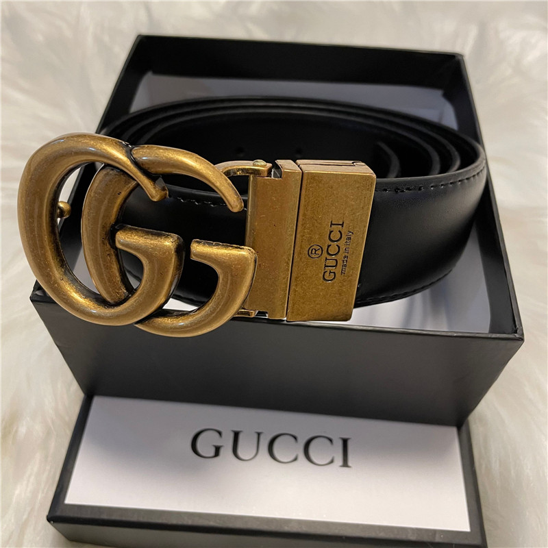 

Fashion Classic Men Designers Leather Belts Womens Man Casual Letter Smooth Double Buckle classical strap Belt, No box