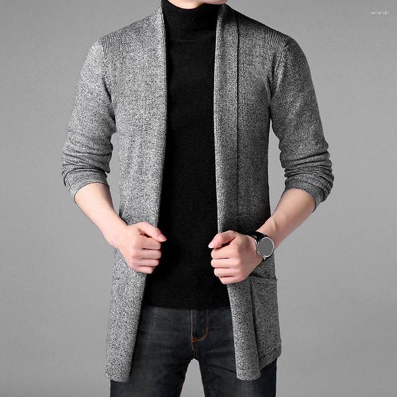 

Men's Sweaters High Quality Men Cardigan Sweater Casual Pure Color Winter Anti-shrink, Khaki