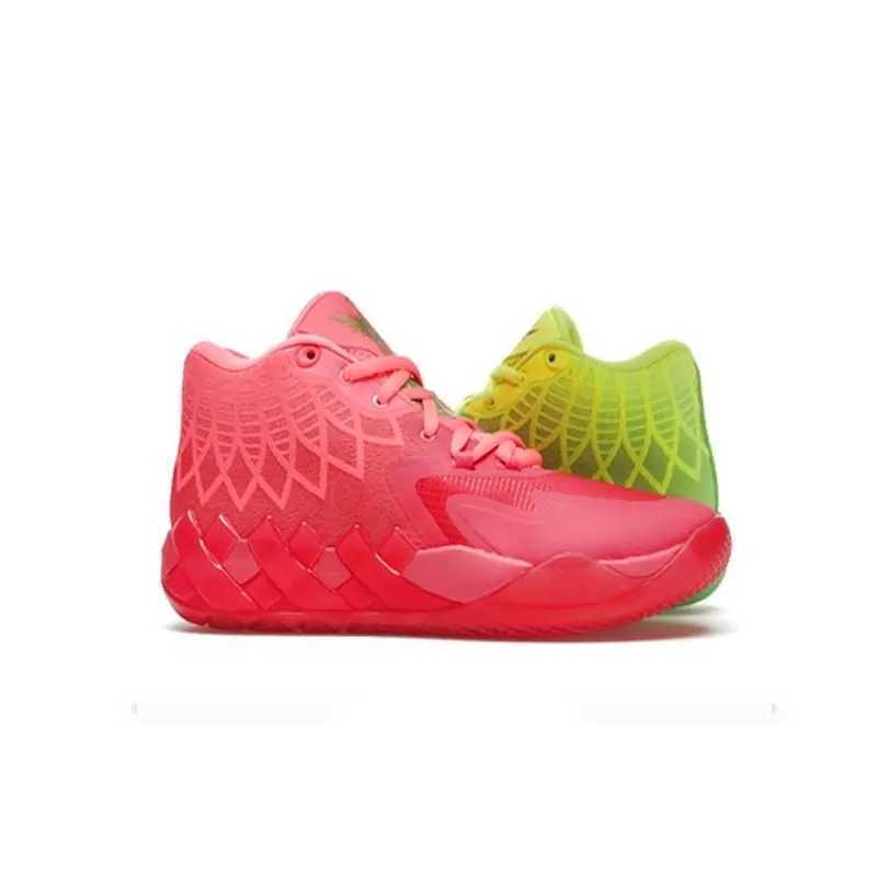 

MB1 Rick and Morty kids Basketball Shoes for sale LaMelo Ball Queen City Purple Black Red Grey Men Sport Shoe Trainner Sneakers US7-US12 LA8, Buzz city