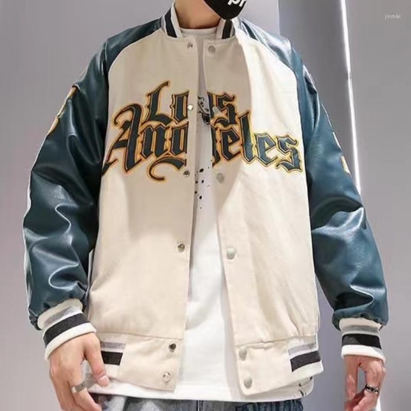 

Men's Jackets 2022 Letter Stitching Jacket Coat Men's Hip-hop Trend Fried Street Fashion Brand Baseball Uniform Couple Casual Loose