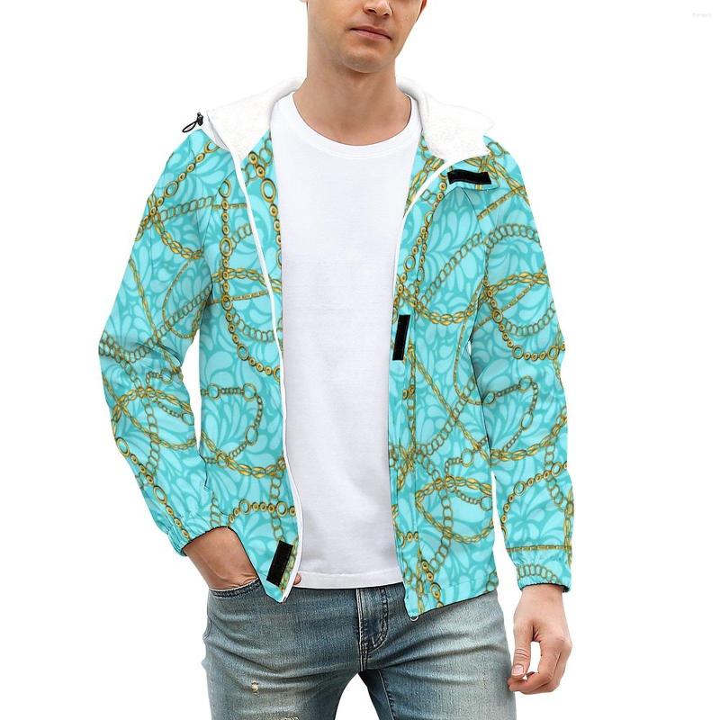 

Men' Jackets Chain Print Warm Casual Men Retro Floral Coats Winter Street Wear Jacket Zipper Design Loose Windbreak 4XL 5XL 6XL, Style