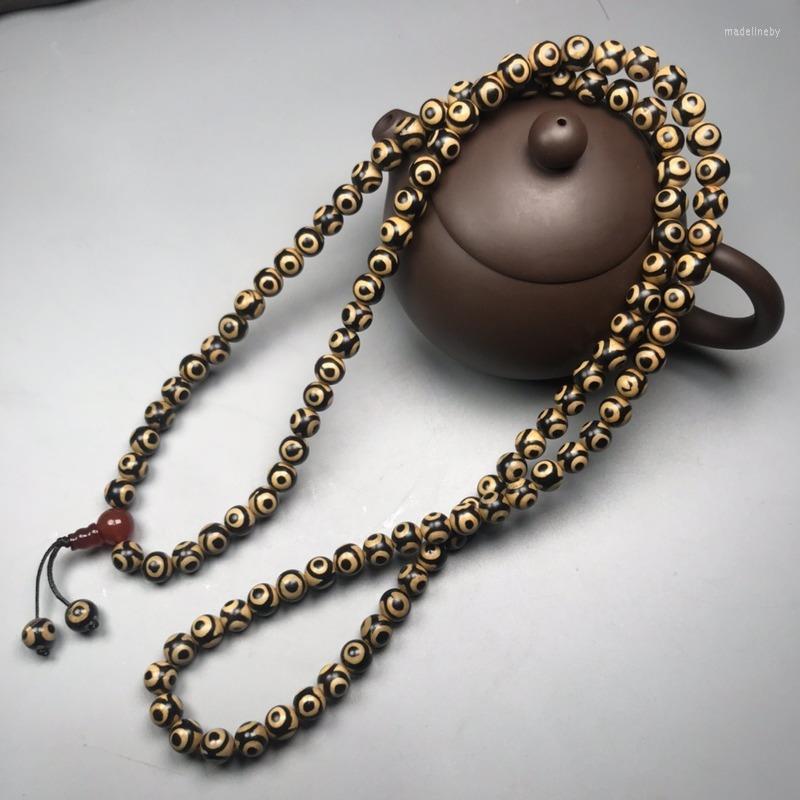 

Chains Selling Natural Dzi Bead Necklace Charm Jewellery Women's Hand-Carved For Women Men Fashion Accessories A005