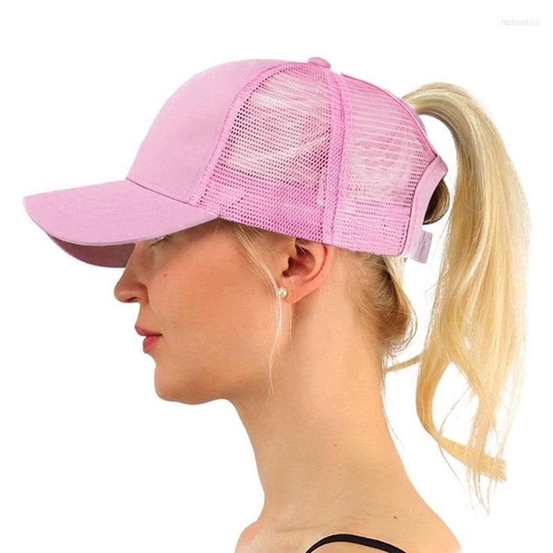 

Ball Caps Baseball Cap Women Vacation Snapback Cotton Blend Comfort Summer Hats Casual Sport Open Hole Messy Bun Adjustable, Khaki