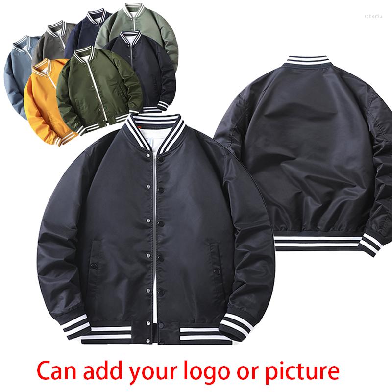 

Men's Jackets 2022 Men And Women Bomber Jacke Spring Autumn Pilot Motorcycle Coat Leather Jacket Can Be Custom DIy, Black