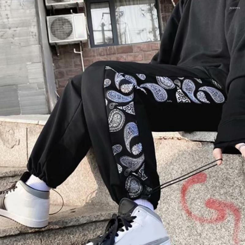 

Men's Pants Sports Pockets Autumn Casual Relaxed Fit Lace-up, Black