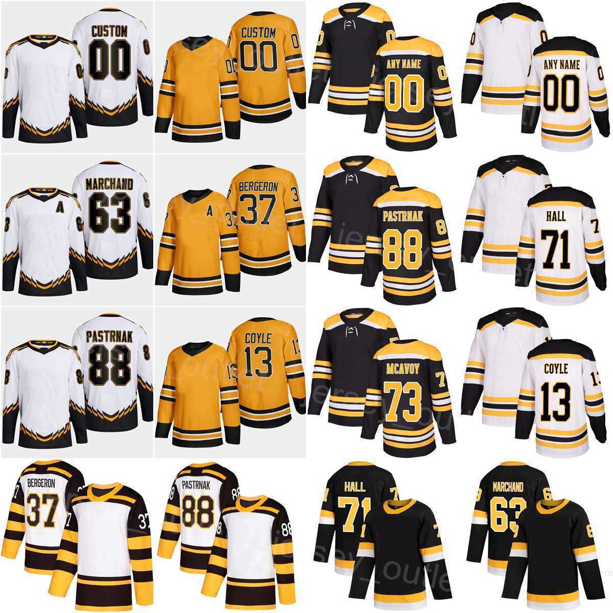 Men Kids Women Hockey Reverse Retro 88 David Pastrnak Jersey 37 Patrice Bergeron 71 Taylor Hall 73 Charlie McAvoy 13 Charlie Coyle 12 Craig Smith 63
