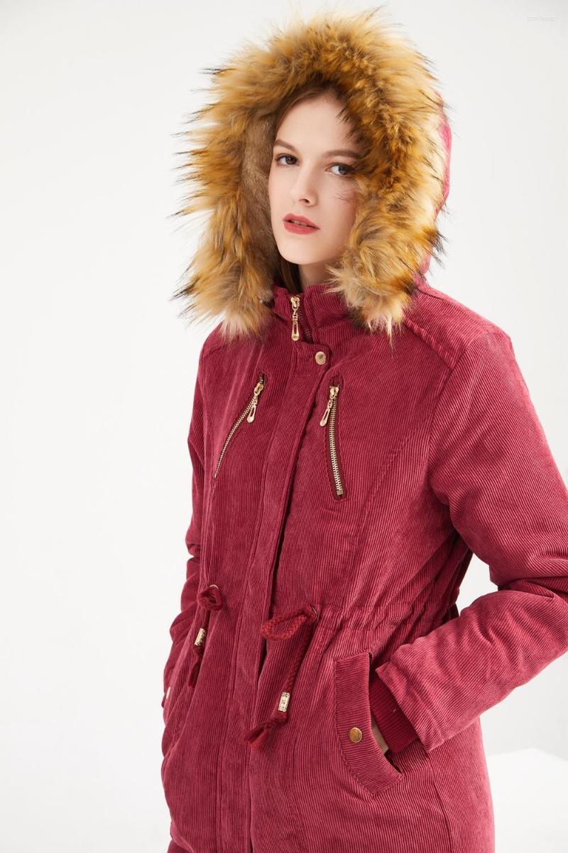 

Women's Trench Coats Winter Woman Parkas Hooded European Style Thick Hoodies Long Sleeve Zipper Plus Size Clothing For Women Jacket, Green