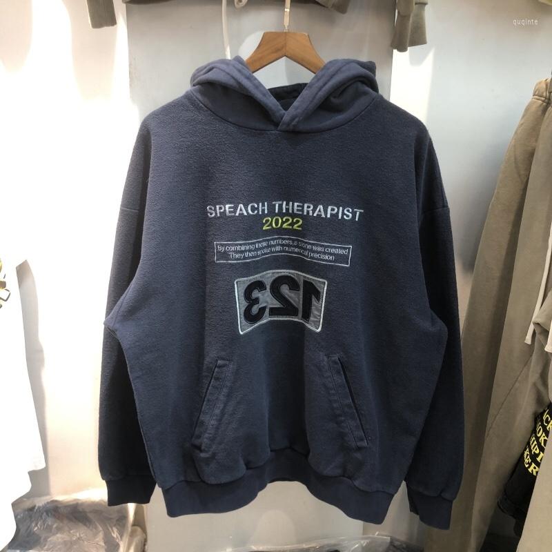

Men's Hoodies RRR123 Hoodie Shirt Embroidery Logo Wash Old Men's And Women's Loose Retro, Blue