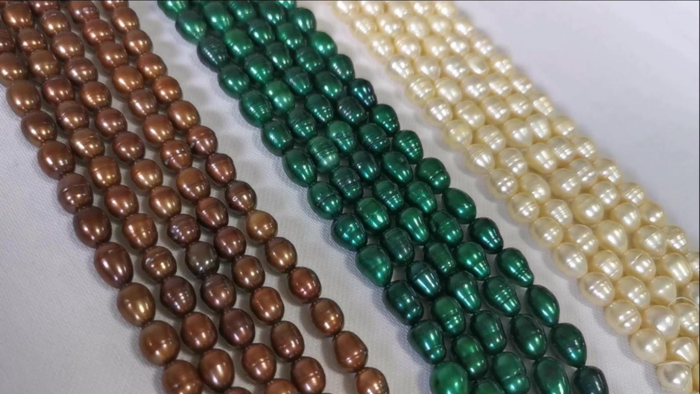 

Beads Wholesale Colorful Rice Freshwater Pearl Strand For Jewelry Making