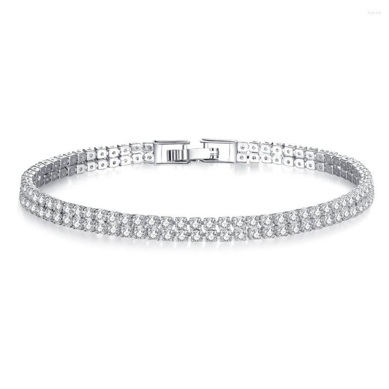 

Strand 2mm Hand 18cm Chain Silver Color On Bracelet Bangle For Women Anniversary Gift Jewelry S5438