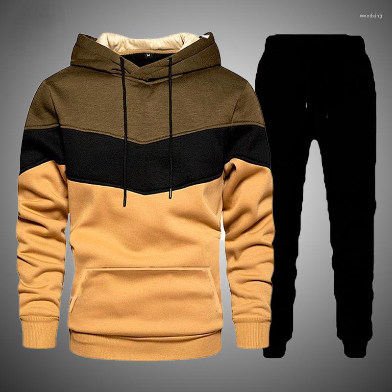 

Men's Tracksuits 2022 Men's Tracksuit Spring Autumn Casual 2 Piece Sets Men Patchwork Sportswear Pant Fashion Sports Suit Male Brand, Zw105-zk33red