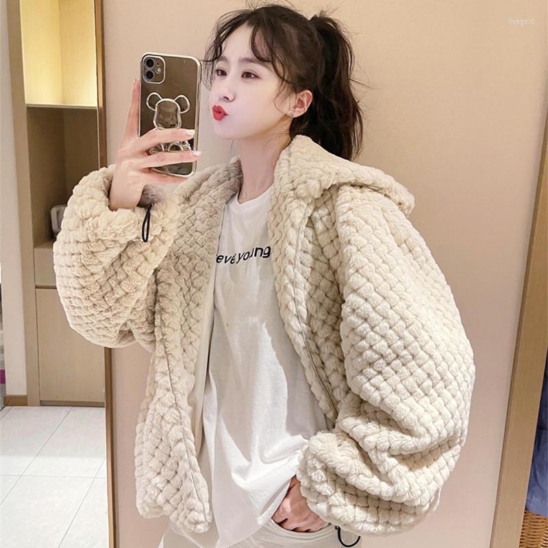 

Women' Fur Winter Coat Women Womens Faux Jacket Jackets For Winte Streetwear, Beige