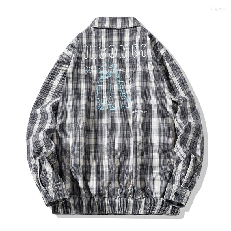 

Men's Jackets Men's Button Shirt Student Trendy Fashion Jacket Down Regular Fit Long Sleeve Check L Casual, Yellow