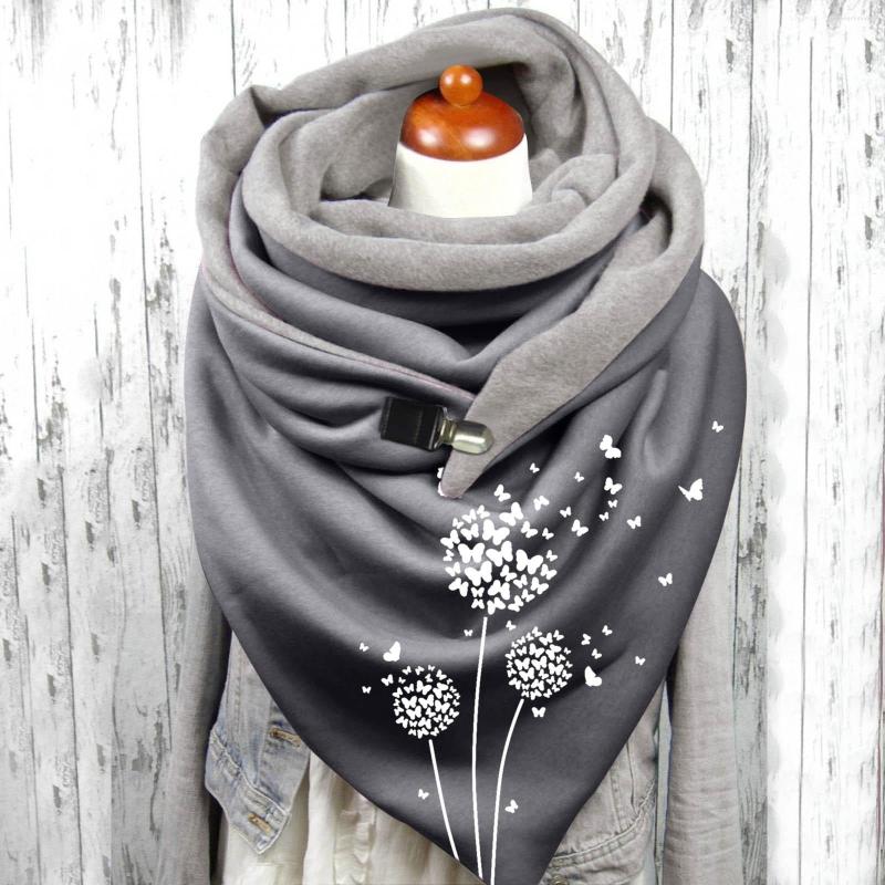 

Scarves Women Colorful Dandelion Print Cotton Winter Warm Button Up Scarf Mens Scarfs For Outdoor