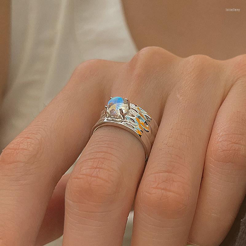

Cluster Rings Stamp Sparkling Zircons Engagement For Women Couples INS Fashion Simple Geometric Birthday Party Jewelry Gift