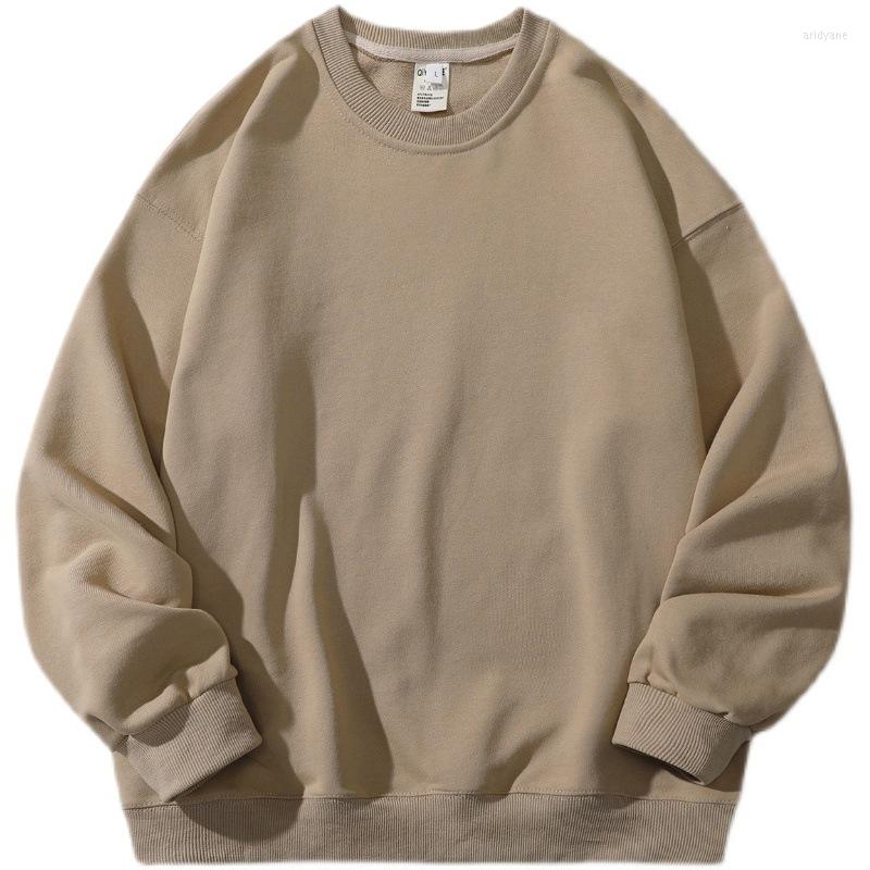 

Men's Hoodies Men Clothing 2022 Autumn Round Neck Hoodie Pullover Loose Solid Color Harajuku Tide Oversized Long Sleeve Men's Sweatshirt, White