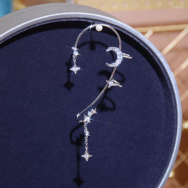 

Stud Earrings Korean Micro Pave Moon Star Ear Cuff Personality 2022 Fashion Jewelry Earings Wholesale