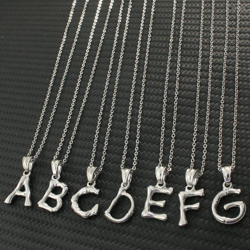 

Chains Titanium Steel Silver Color Letter Necklace For Woman Fashion Jewelry Little Neckchain NDNZAUAF
