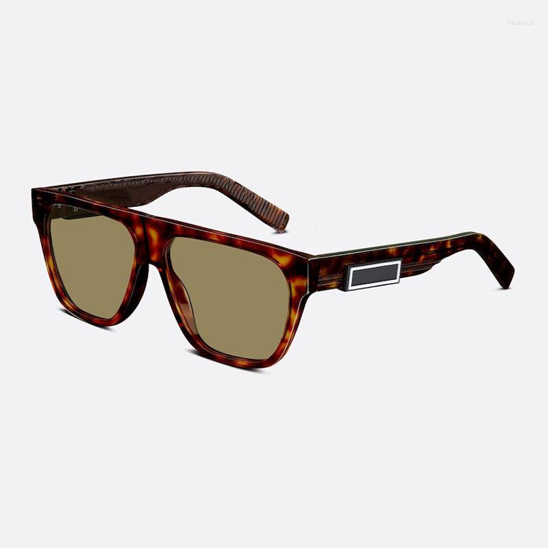 

Sunglasses Acetate Tortoiseshell Effect Square Men Fashion Flat Top