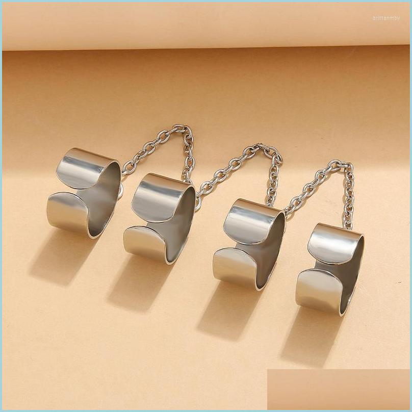 

Cluster Rings Cluster Rings Punk Gold Round Hollow Geometric Set For Women Fashion Cross Twist Open Ring Joint Female Jewelrycluster Dhijs