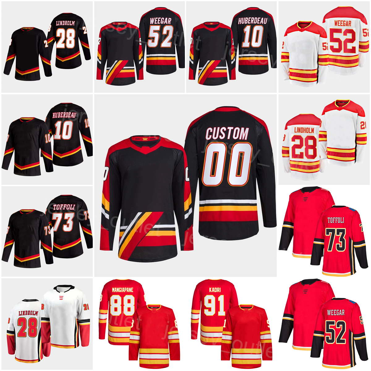 

Man Woman Youth Hockey Reverse Retro 52 Mackenzie Weegar Jersey 10 Jonathan Huberdeau 73 Tyler Toffoli 91 Nazem Kadri 28 Elias Lindholm 25 Markstrom 88 Mangiapane, White