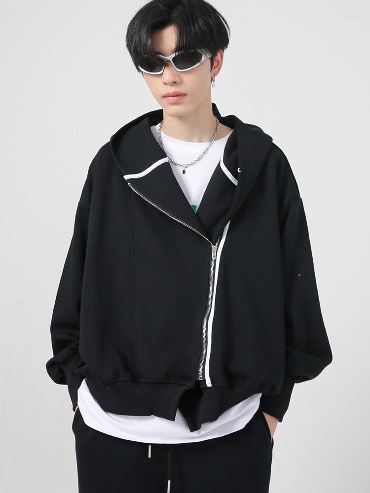 

Men's Tracksuits Set Autumn Men's Korean Trendy Simple Loose 2023 High Street Solid Color With Hat Long Sleeve Casual Wide Leg 2A5922, Black suit