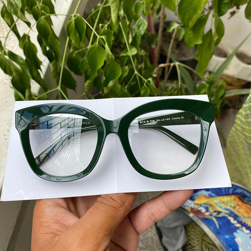 

Sunglasses Frames Bold Vintage Acetate Spectacles Women Dark Green