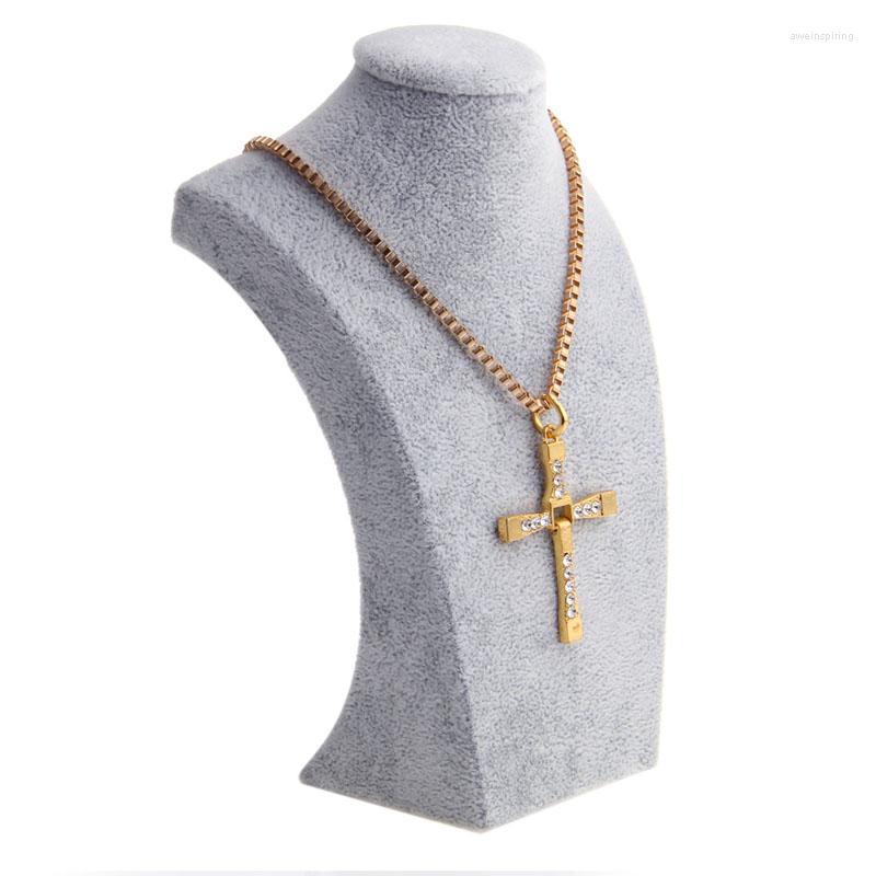 

Jewelry Pouches Velvet Bust Necklace Pendant Neck Model Display Stand Holder