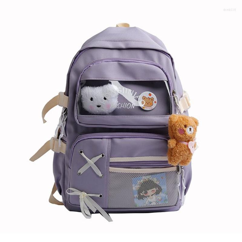 

School Bags D0LF Kawai Backpack Kawaii Rucksack Teen Girls Bag Cute Student Daypack Book, Blue