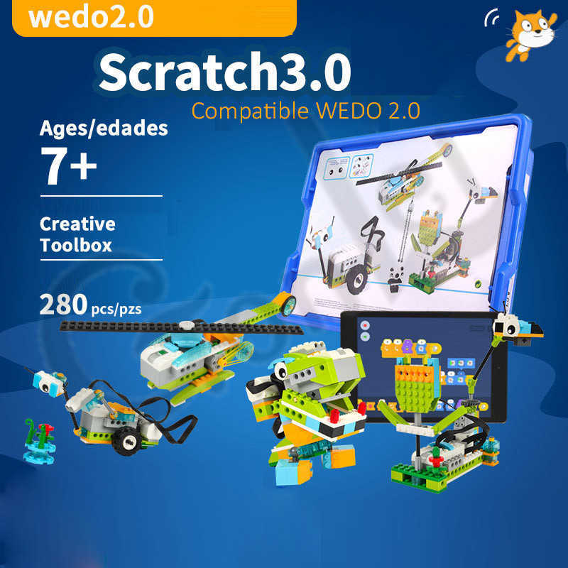 

Blocks NEW Technical WeDo 3.0 Robotics Construction Set Building Blocks Bricks Compatible with 45300 Wedo 2.0 Educational DIY toys T221028