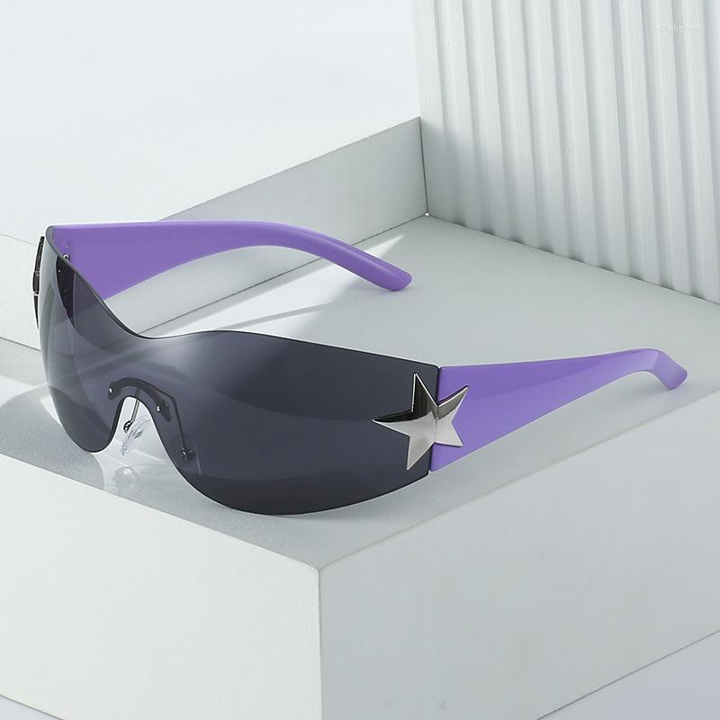 

Sunglasses Autumn 2022 One-piece Integrated Glasses Personality Women