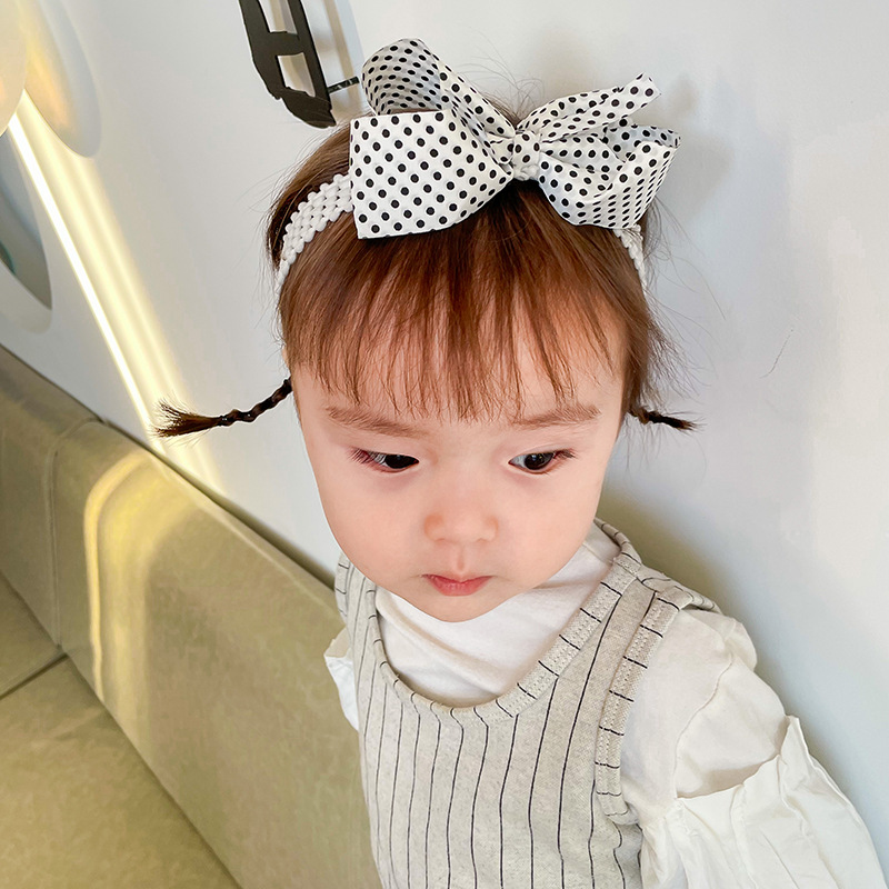 

Baby Hair Clips & Barrettes Autumn and Winter INS Style Newborn Twist Bow Hairbands Lovely Fresh Wave Point Simple BR065
