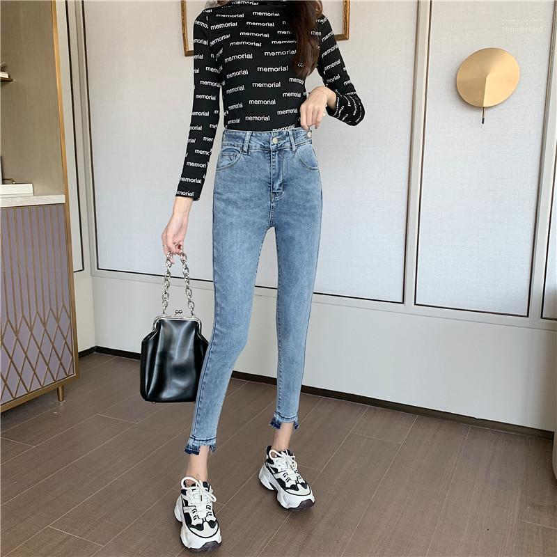 

Women' Jeans Women' EAD Spring Stretch Slim Thin Korean Temperament Casual Nine Pants Large Size Pencil  / M L XL, Blue
