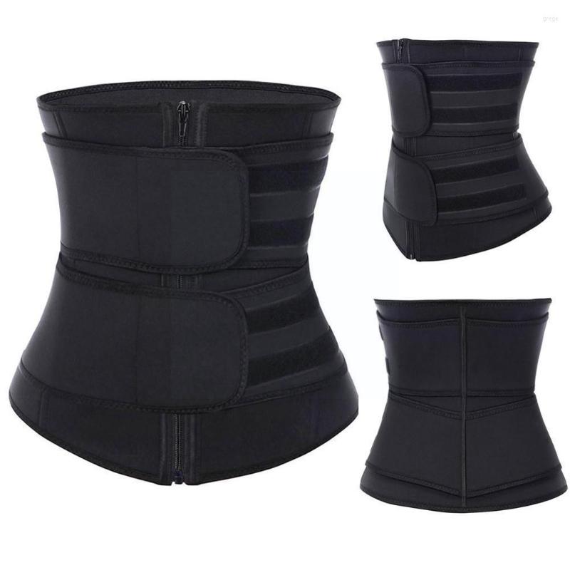 

Women's Shapers Women Waist Trainer Fitness Sauna Sweat Neoprene Slimming Girdle Strap Belt Modeling S-3XL Body Zipper With Shapewe W7P2, Gray