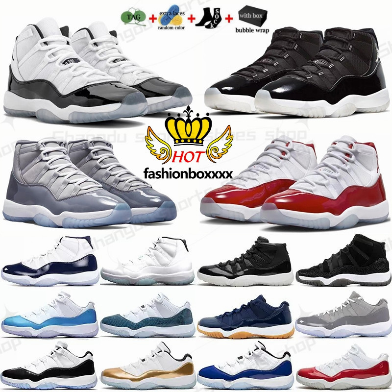 

11 Basketball shoes mens Cool Grey Bred Concord Cherry Win like 82 Jubilee 25th Anniversary UNC Heirss Metallic Silver 11s men women Trainers sneakers, 23