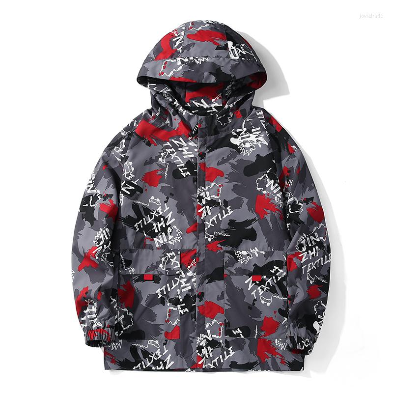 

Men's Jackets Men Camouflage Windbreaker Jacket Top Grade Hooded Brand Fashion Casual Mens Streetwear Hip Hop Sportwear Plus Size 8XL, Red