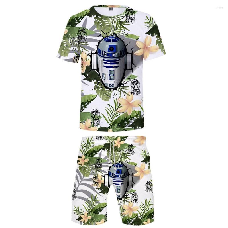 

Men's Tracksuits Short Sleeve Shorts Suit Men's And Women's Clothing Flame Aperture Fashion Pure Cotton Pants T-shirt Set 3D Digital