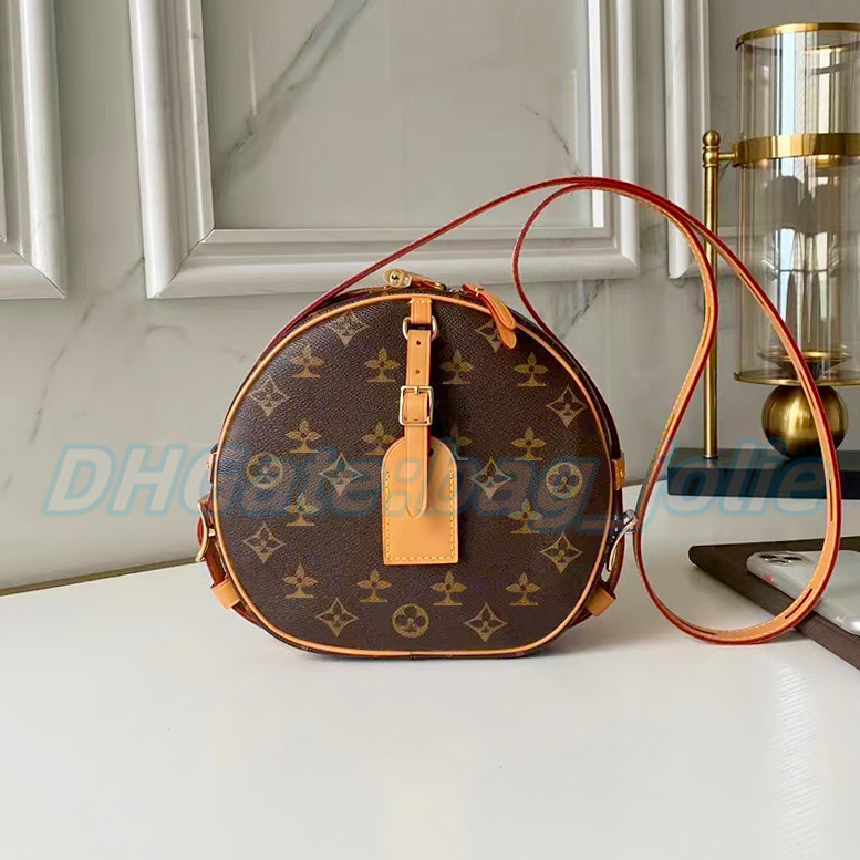 

Luxurys Designers Bags M43514 PETITE BOITE CHAPEAU MM PM Handbag original hatbox shoulder bag pochette strap crossbody messenger Genuine Leather pochette vanity