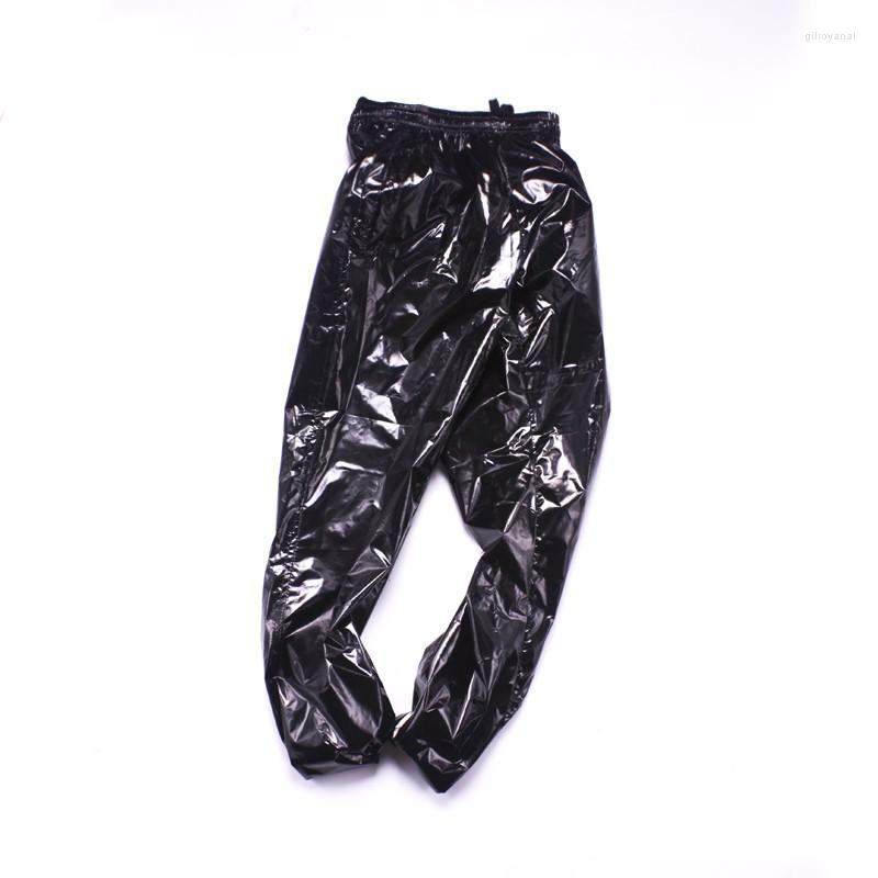 

Men's Pants Fashion Men Glossy -8XL Male Metallic Night Club Dancing Wear Trousers Summer Motorcycle Black Straight Clubwear, Picture shown