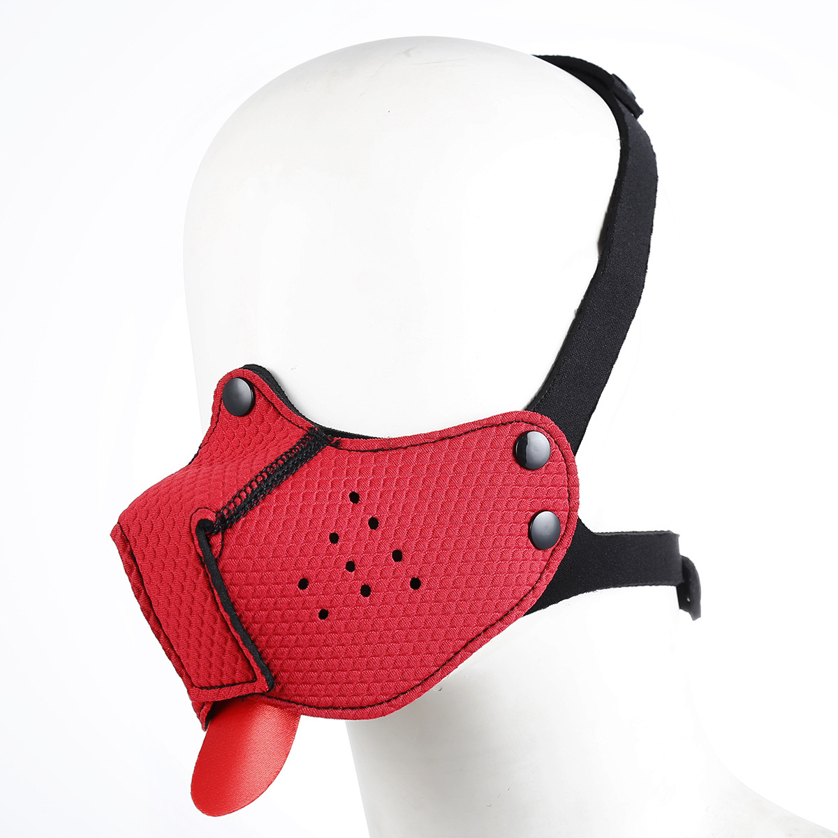 

Sexy Costumes Puppy Play Gay Toys Rubber Half Face Dog Mask Hood Sex Toys for Men Adult Games Slave Bondage Restraint Muzzle Mask with Tongu, Yellow