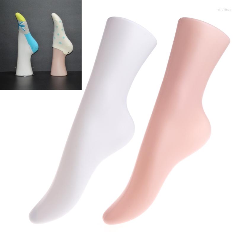 

Jewelry Pouches Female Plastic Foot Sock Display Short Stocking Shoes Mannequin Holder