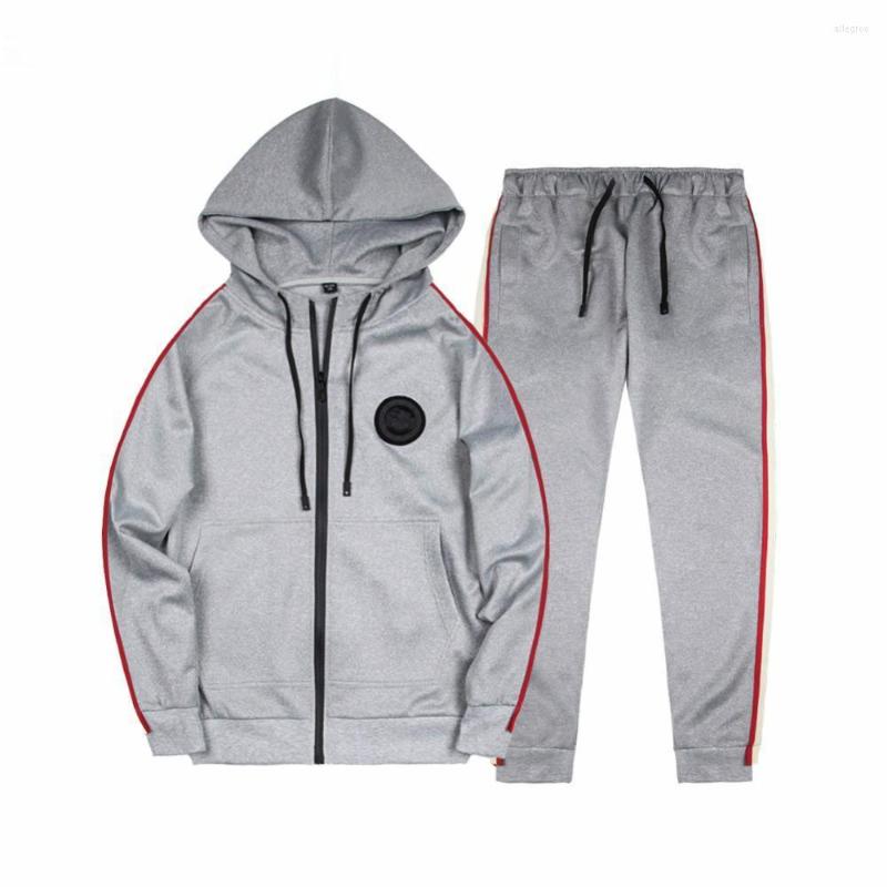 

Men' Tracksuits Two Piece Set Tracksuit Men Casual Spring Autumn Sporting Suit Hoodies Pant Sweatsuit Joggers Moleton Masculino 2022, Gray