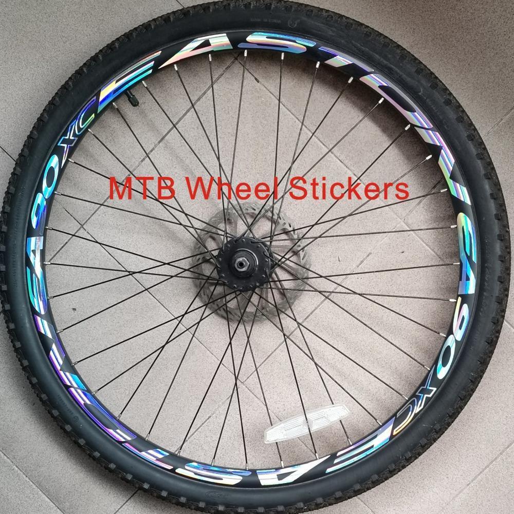 

Bike Groupsets 2Wheels/set Mountain 26 27.5 29 inch wheel Stickers Bicycle Rim Reflective stickers Decals Decoration Film 221101