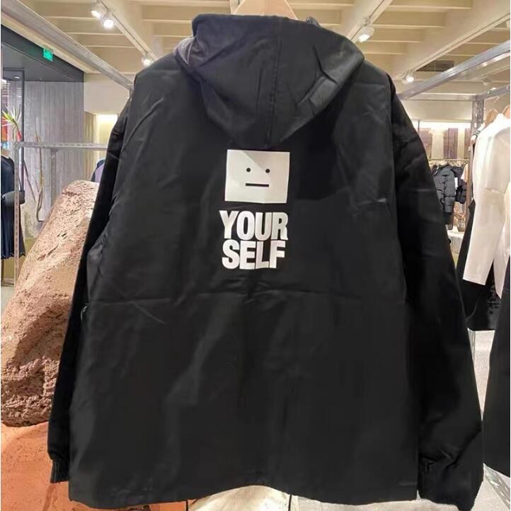 

Autumn Winter Outdoor Coats Zipper Blazers Back Hooded Men Women Fashion Casual Jackets