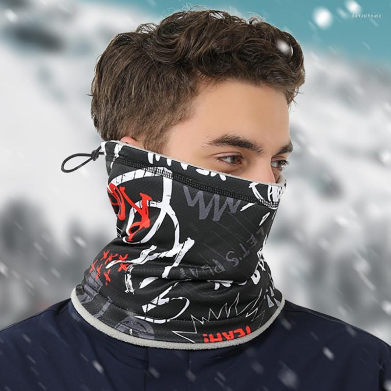 

Bandanas Thermal Face Bandana Mask Cover Neck Warmer Gaiter Cycling Ski Tube Scarf Hiking Breathable Masks Winter Warm Scarves