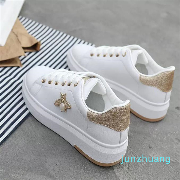 

Women Sneakers Shoes Rhinestone Footwear Women Casual Shoes Fashion Breathable Faux Leather White Ladies Soft 2022, Silver