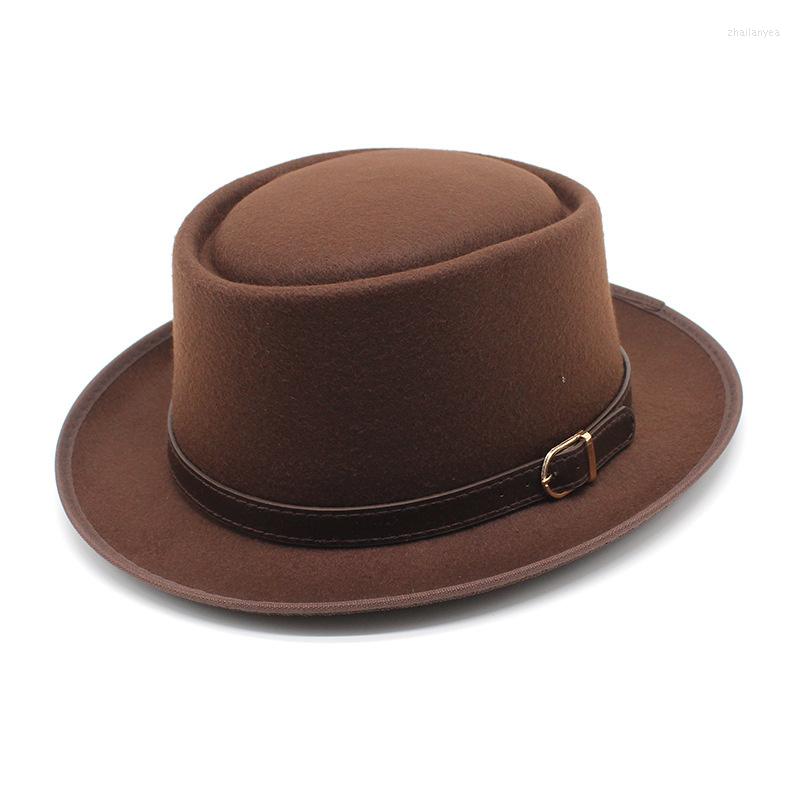 

Berets Women Felt Hats Wide Brim Fedoras For Wedding Party Pork Pie Fedora Hat Floppy Triby Base, Black