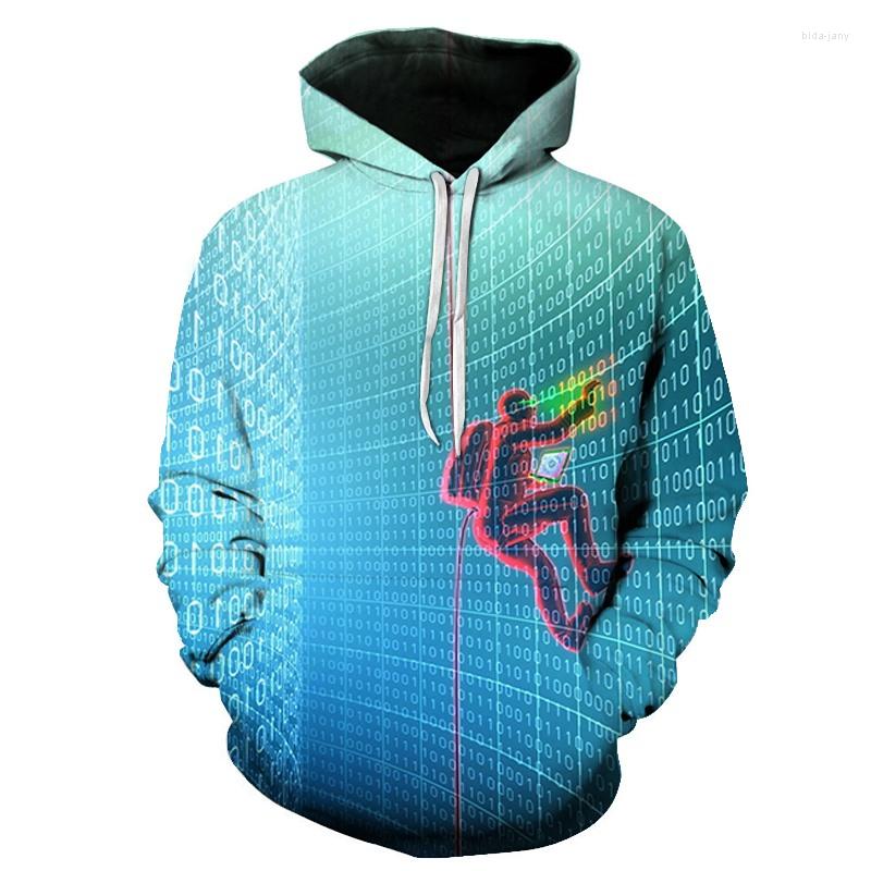

Men's Hoodies 2022 3D Printing Hoodie Men Sweatshirt Black Style Cool Print