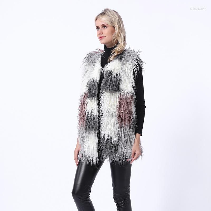 

Women' Fur Faux Coat Outwear Jacket Women 2022 Casual Fashion Patchwork Winter Vest Long Female Vestidos BCD1507237, The as